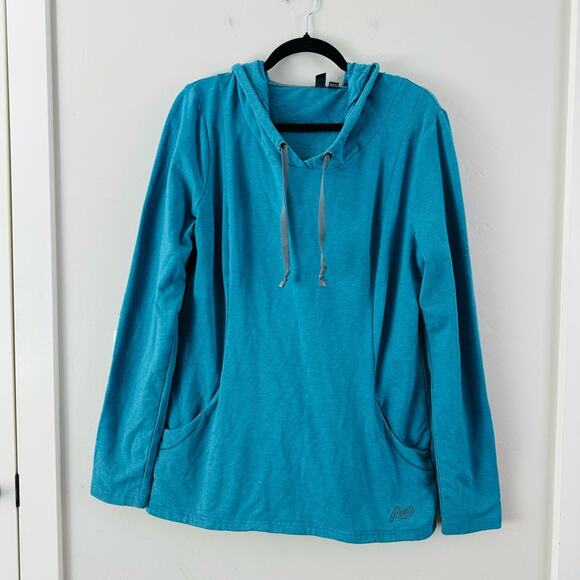 ROOTS active blue hoodie sweatshirt woman’s large - Picture 1 of 10